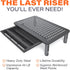 EVOOMI Back Saver Monitor Stand for Desk, 2 Pack Riser with Drawer, Anti Skid Mesh Metal for Laptop