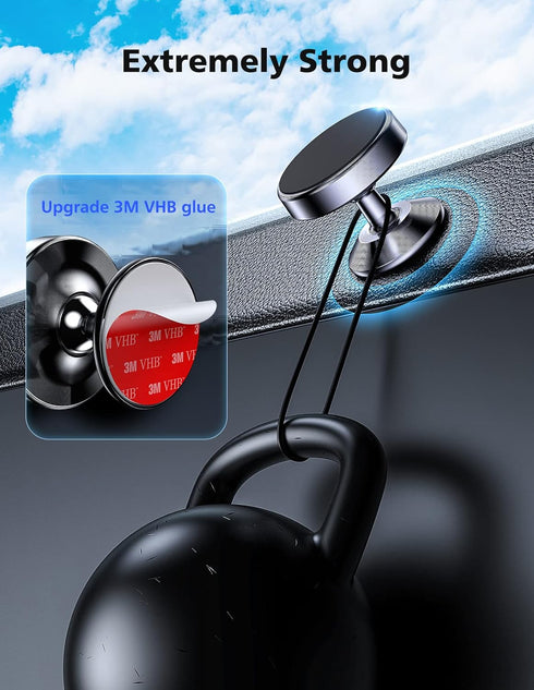 2 Pack Magnetic Phone Holder, Super Magnetic Car Phone Holder, 360 Degree Rotating Dashboard Holder for Smartphones