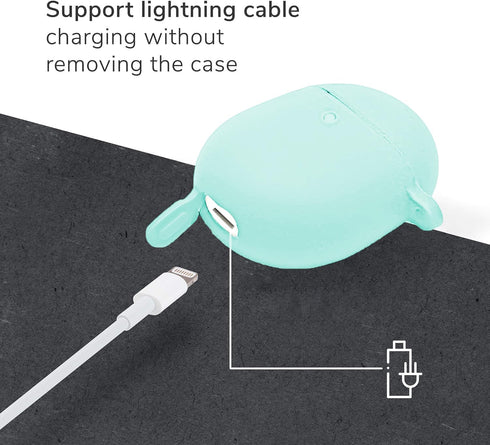Google Pixel Buds Pro Case Cover 2022 with Cleaner Kit, Soft Silicone Shockproof Protective Skin with Carabiner, Front