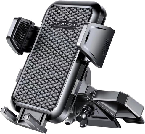 Upgraded CD Phone Mount for Car, Adjustable Universal Holder Compatible with iPhone & Android Cell Phones, Thick Cases