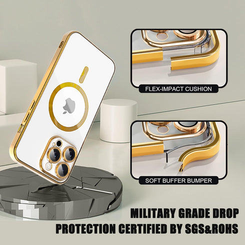 Misscase Clear MagSafe Case for iPhone 12 Pro Max with Camera Lens Protector, Full Protection