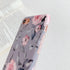 YeLoveHaw iPhone SE 2020 Case, iPhone 8/7 Case, Flexible Soft Slim Fit with Floral Purple Gray Leaves Pattern