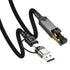 Herfair Ethernet to USB C Cable Gigabit LAN Internet Cable 1000Mbps High