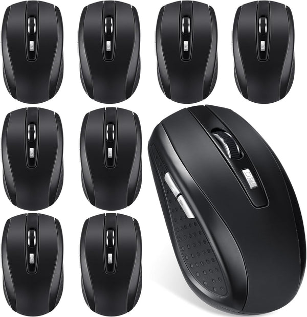 Macarrie 12 Pack Wireless Mouse, 1200dpi Wireless Computer Mouse with 6 Buttons, USB Receiver for Windows, PC