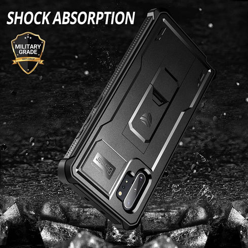 Dexnor Samsung Galaxy Note 10+ Plus Case, Heavy Duty Protection with Built-in Screen Protector and Kickstand