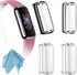 Fintie 4 Pack Screen Protector Case for Fitbit Luxe, Soft TPU Full Protective Cover, Black, Silver, 2 Clear