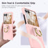 Maxdara Case for Moto Razr 2024 with Ring Holder, Slim Shockproof Phone Case with Screen Protector (Pink)