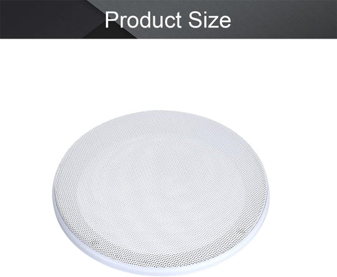 Fielect 2Pcs 6.5" Speaker Grill Covers, White Subwoofer Grill Cover Guard Protector with 8 Screws