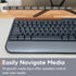X9 Performance Multimedia USB Wired Keyboard, Ergonomic Full Size Keyboard with Wrist Rest and 114 Keys for Office PC