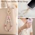 2 BESARME Pcs Phone Charm Wristlet with Crystal Beads and Butterfly Pendant, Includes Tether Tab for Easy Attachment