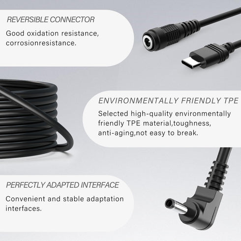 Cordro 13.2FT 3rd Gen/2nd Charger Cable Power Adapter Compatible with Ring Stick Up Cam Battery/Plug-in Gen & Ring Pan