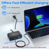 YSYFAD 6-Port 100w 65W 3.0 USB C Charger with LED Display Adjustable Brightness, USB Charging Station GaN Multiport