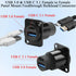 QIANRENON USB3.0 & USB C 3.1 Panel Mount Adapter, USB A & USB C Feedthrough Bulkhead Mount Socket