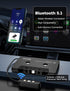 arsvita 5.1 Bluetooth Cassette Adapter, Car Audio Receiver, Hands-Free Call, Supports Micro SD Card, Black, Type BCA02