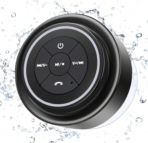 Razobws Bluetooth Shower Speaker, Portable Bluetooth Speakers, IP67 Waterproof Speaker with Suction Cup,