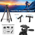 KINGJOY 71" 3-Way 6.6LB Camera Tripod, Lightweight Travel Tripod with Wireless Remote, Cold Shoe Phone Mount, Pan Head