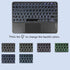 Wireless Bluetooth Keyboard with Touchpad, Portable Ultra Slim 7-Colors RGB Backlit Rechargeable Keyboard for iPad