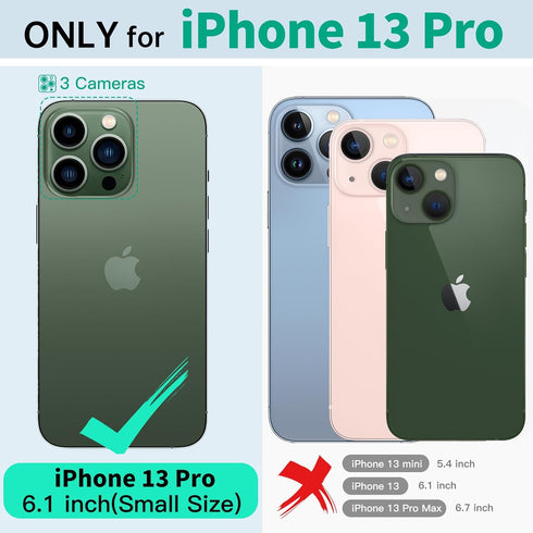 Beeasy iPhone 13 Pro Waterproof Case (6.1"), Compatible with MagSafe, 360 Degree Outdoor Protective Case with Screen