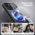 GONEZ Magnetic Case for iPhone 14, with Screen Protector & Camera Cover, Anti-Fingerprint, Black