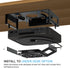 IFCASE Mac Mini Cooling Fan Mount, Wall Mount Cooling Fan Stand for Mac Mini 2010 to 2023 M2, Anti-Scratch Pad (Black)