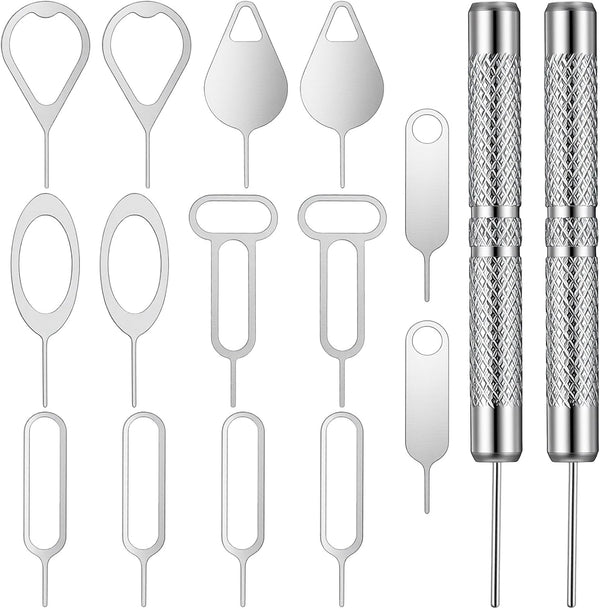 XLIUAX 16Pcs Sim Card Removal Tool Set, Sim Ejector Tool Smooth and Burr-Free