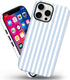 flewfun 13/14 Magnetic for iPhone Case Cute Stripes Phone Case, Shockproof Slim TPU and Hard PC Protective Phone Cover
