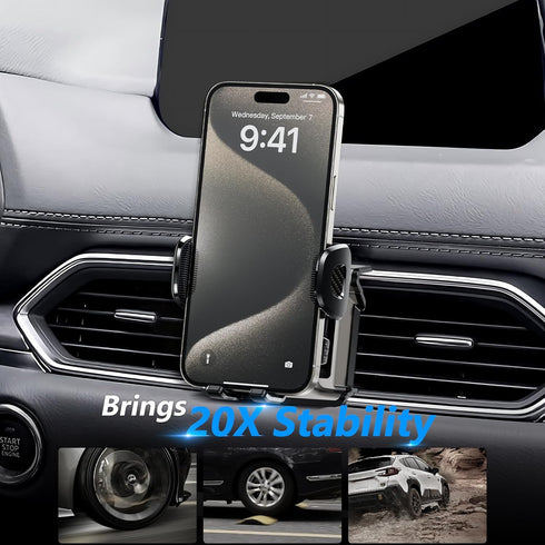 ELOHEI Phone Holder for Mazda CX5, Custom Base Car Phone Mount for 2017-2024 Mazda CX5, Fits 4.7-7 in Phones