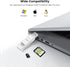USB3.0 SD/TF Card Reader, High-Speed Dual Slot OTG Memory Card Adapter for Micro SD/SD/SDXC, Compatible with MacBook