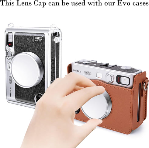 Rieibi Lens Cap for Fujifilm Instax Mini Evo, Anti-Scratches Aluminum Mini Evo Lens Cover