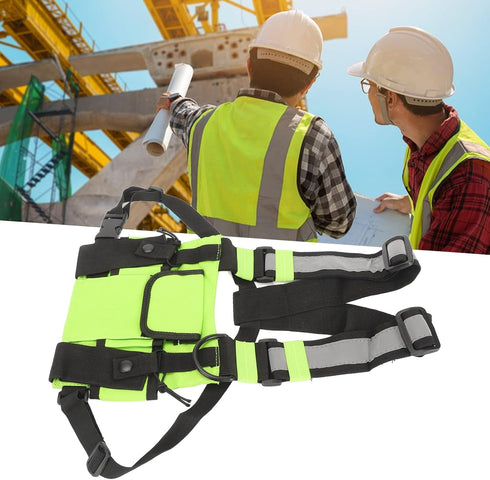 Radio Harness Chest Rig Bag by FLEXMAN, Oxford Cloth Pocket Pack Holster with Reflective Strips