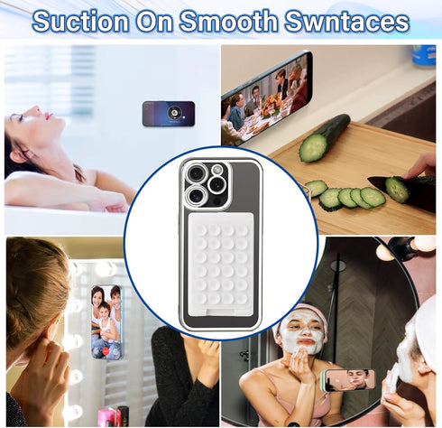 Magnetic Suction Phone Card Holder Mount for MagSafe, Compatible with iPhone MagSafe Phone Case, White
