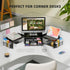2 Simple Trending Desk Organizers and Accessories, Dual Monitor Stand Riser with Drawer and Pen Holder, Shelf for Top