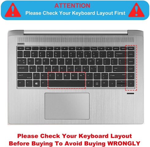 Keyboard Cover for HP ProBook 440 445 G9 G5 G6 G7 G8 G10, 14 inch Protective Skin (Not fit 430/440/640 G2 G3) -Bk