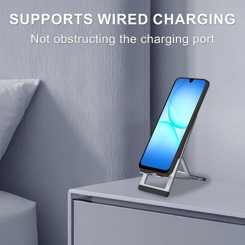 iShowMount 17 16 15 14 13 12 11 S25 S24 S23 Cell Phone Stand,Aluminum Foldable Phone Holder for Desk,Adjustable Phone