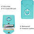 Cell Phone RFID Ring Stand Wallet for iPhone Android - Adhesive Credit Card Holder, Green