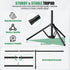 Qoolfoto 57ft 5 Green Screen Backdrop Kit, Portable Greenscreen Background with Adjustable T-Shaped Stand, Clamps