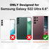 Fiyart Pink Case for Samsung Galaxy S22 Ultra, MagSafe Compatible, Clear with Love Heart Plating, Shockproof 6.8"