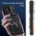 DEERLAMN Slide Camera Cover Case for Samsung Galaxy S24 Ultra with Screen Protector, Military Grade Shockproof - Black