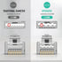 Shielded RJ45 Cat6 Cat 6A Connectors - Gold Plated Pass Through Connector 3 Prong 8P8C Modular Plugs for Ethernet Cable