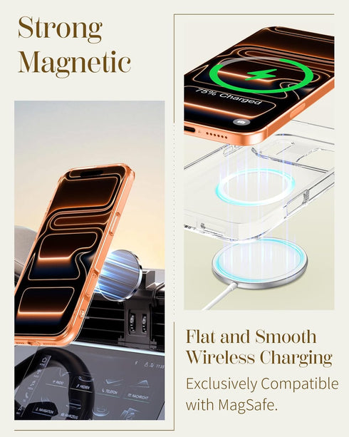 Loheckle 17 17 for iPhone Pro Max Case with Stand- Compatible with MagSafe Women Girls Cute Clear Aesthetic Unique