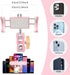 Suction Cup Phone Mount Car 360° Rotating, Universal Ball Head Arm for Video Recording, 1pc Pink