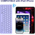 Ultra-Slim Bluetooth Keyboard, Wireless, Compatible with iPad 10th/10.2(9th/8th/7th Gen), Light Purple