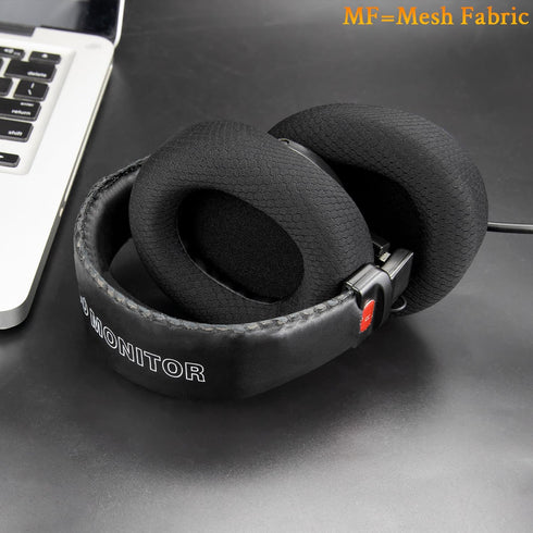SOULWIT Earpads Replacement for Sony MDR-7506 MDR-V6 MDR-V7 MDR-CD900ST Monitor Headphones, Ear Pads Cushions with Softer High-Density Foam - 7506 MF Black