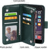 Asuwish iPhone 6 6s Wallet Case with Flip Card Holder & Tempered Glass Protector - Dark Green for Men & Women.