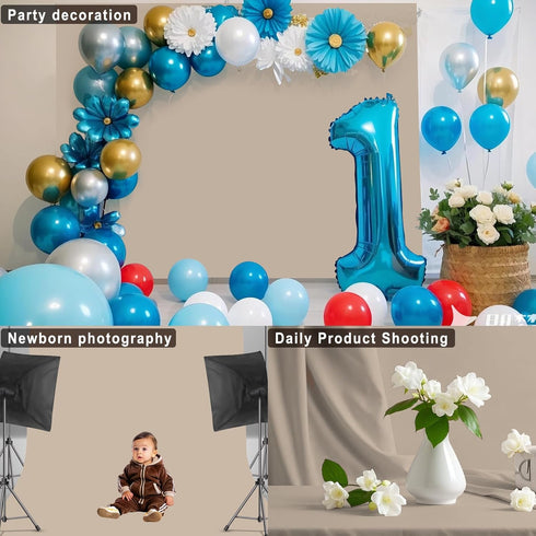 LYLYCTY 8X10 Beige Backdrop for Photoshoot, Professional Photo Backdrop Background Curtain for Product Photography