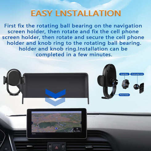 Car Phone Holder for Audi 2020-2024 S4/S5/RS4/RS5/Audi A4 2020-2024/A5 2021-2023/Q5 2021-2024 Accessories, Hands Free