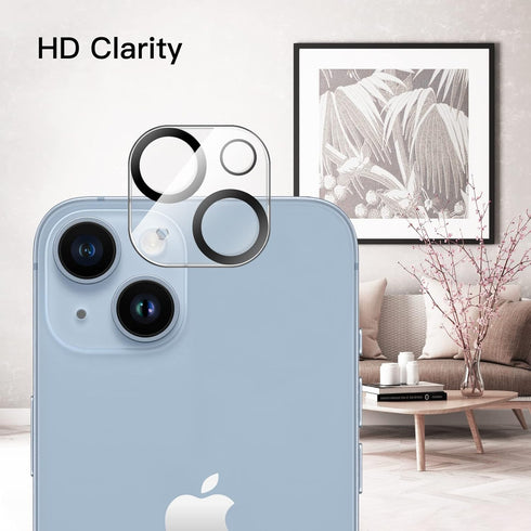 JETech 9H Tempered Glass Camera Lens Protector for iPhone 14 (6.1") & 14 Plus (6.7") - Anti-Scratch, HD Clear, 3-Pack