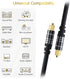 (6FT, 24K PS4 BlueRigger Digital Optical Audio Toslink Cable Fiber Optic, Aluminum Shell, Gold-Plated) - Compatible