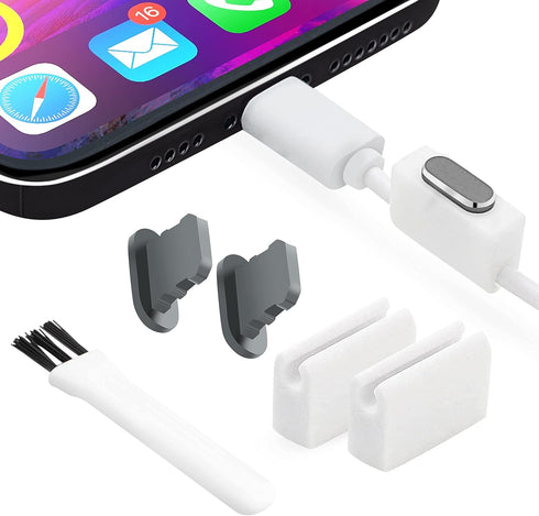 Dust Plugs (2-Pack) - Compatible with Lightning Port, iPhone 14-7, Plus, Max, Pro, iPad, Aluminum Build