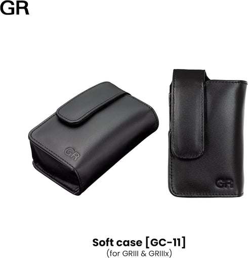 RICOH Leather Soft Case GC-11 - Compatible with GR III, GR IIIx, High-Grade Genuine Leather Case, Black